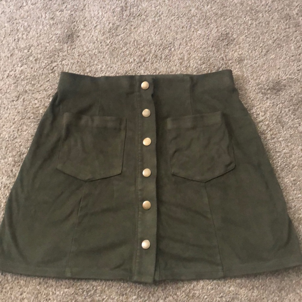 Suede skirt
